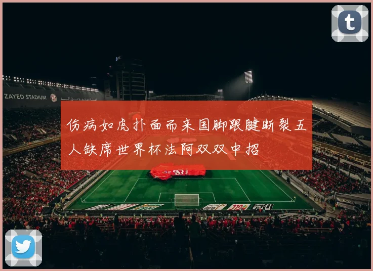 伤病如虎扑面而来国脚跟腱断裂五人缺席世界杯法阿双双中招